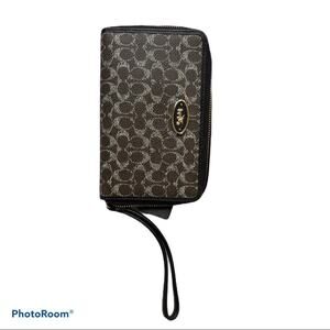 Coach monogram wristlet
